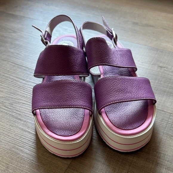 Purple and Pink Platform Sandals - Picture 1 of 5